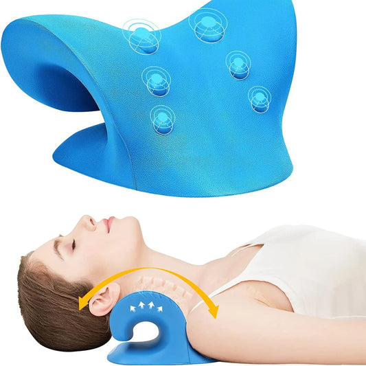 Neck and Shoulder Stretcher Relaxer – Cervical Traction Device for Pain Relief, Spine Alignment, and Holistic Wellness