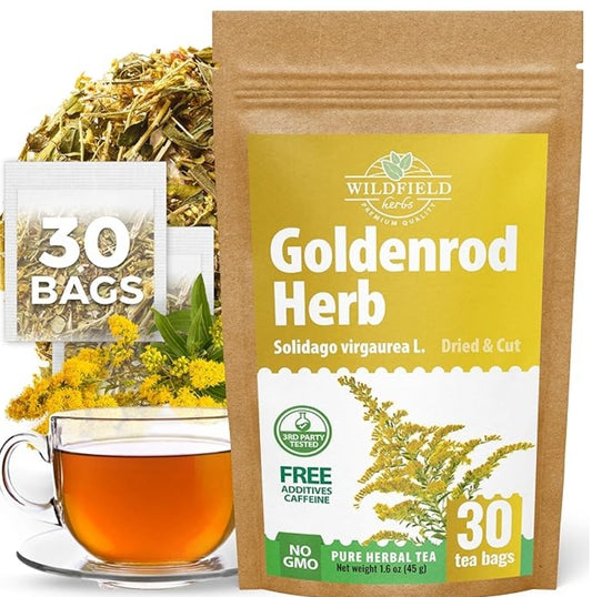 Goldenrod Tea Herb - 30 Bags (45g) | WILDFIELD HERBS