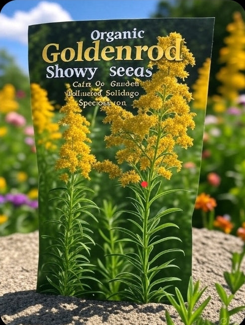 Organic Goldenrod Showy Seeds - 1000 Seeds | CalmCo Nature’s Garden