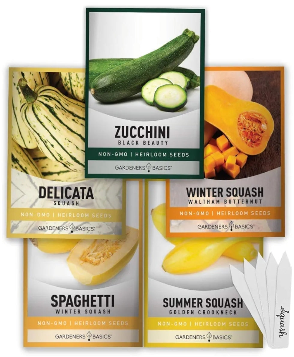 Organic Heirloom Seeds Variety Pack - 5 Individual Packets | CalmCo Nature’s Garden