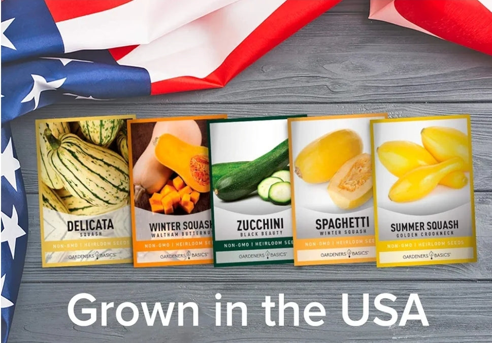 Organic Heirloom Seeds Variety Pack - 5 Individual Packets | CalmCo Nature’s Garden